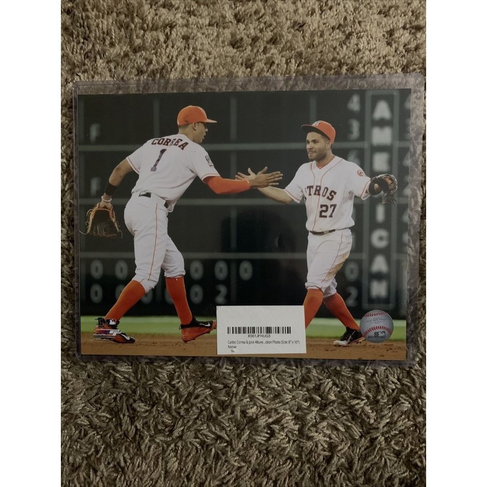 CARLOS CORREA & JOSE ALTUVE HOUSTON ASTROS 8X10 B&W GLOSSY PHOTO POSTER COLOR